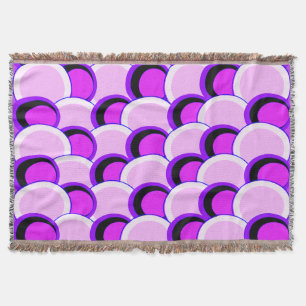 Manta Círculos Mod Rosa e Roxo