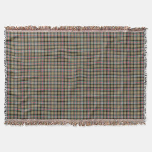 Manta Clã Sutherland Tan e Tartan escocês preto