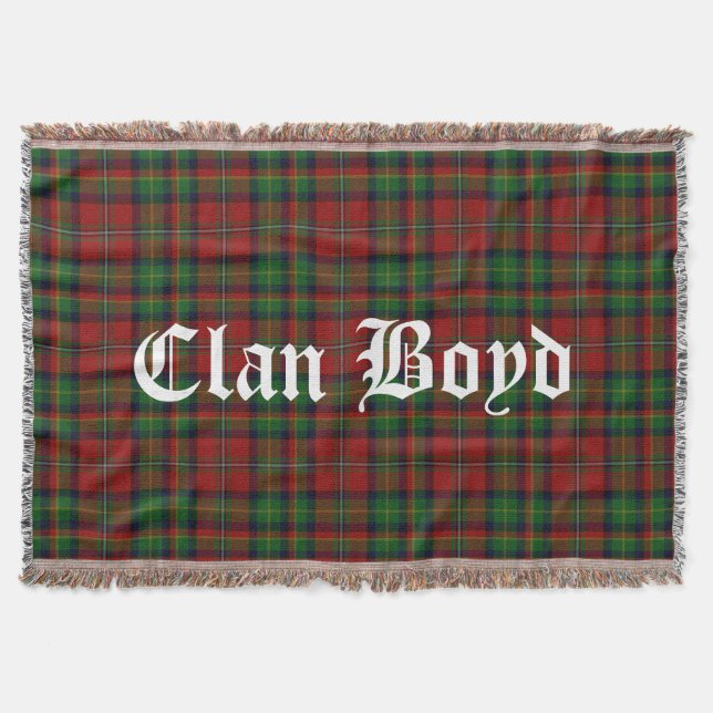 Manta Clan Boyd Tartan Throw Blanket (Frente)