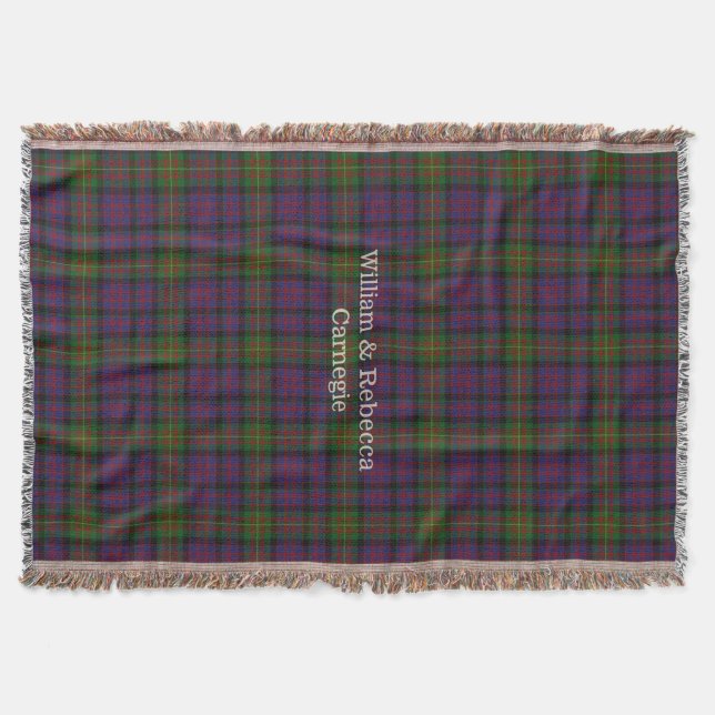 Manta Clan Carnegie Tartan Xadrez Personalizada (Frente)