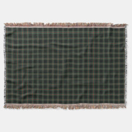 Manta Clan Gunn Dark Green e Black Scottish Tartan