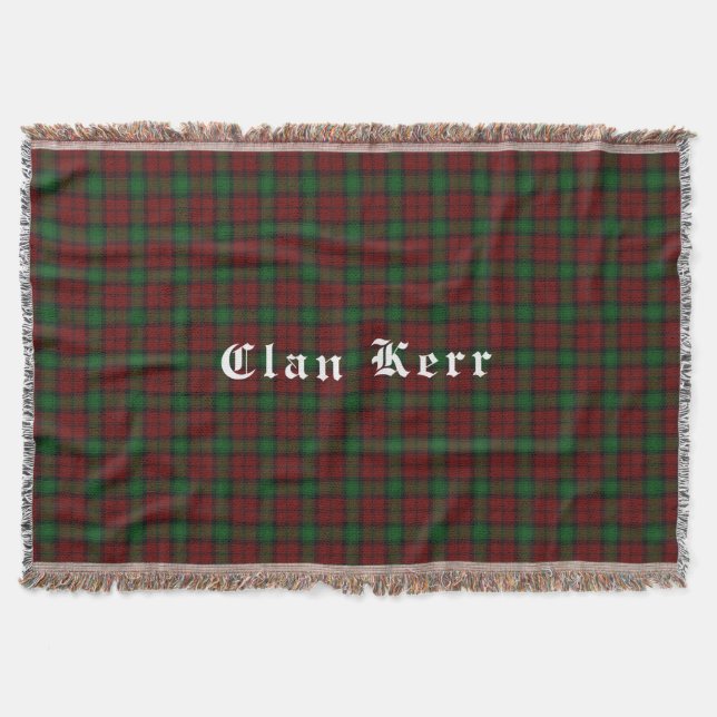 Manta Clan Kerr Tartan Throw Blanket (Frente)