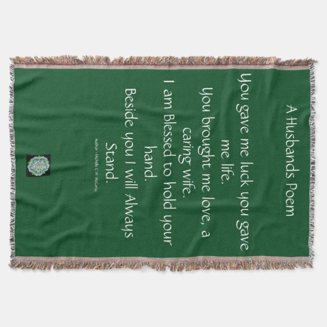 Manta Cobertura do poema do marido (Frente)