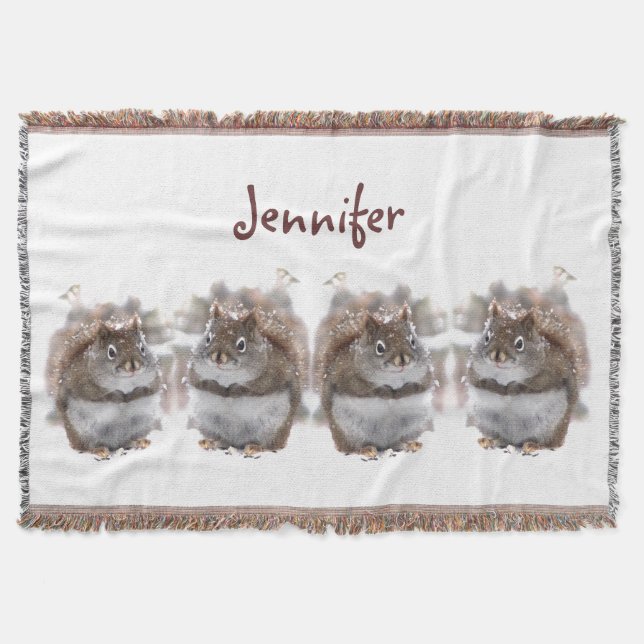 Manta Cobertura doce do lance dos esquilos (Frente)