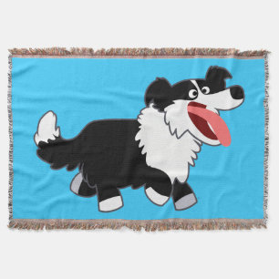 Manta Cobertura feliz bonito do lance de border collie