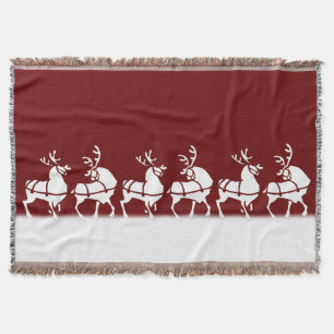 Manta Coberturas gerais do lance da rena do feriado do