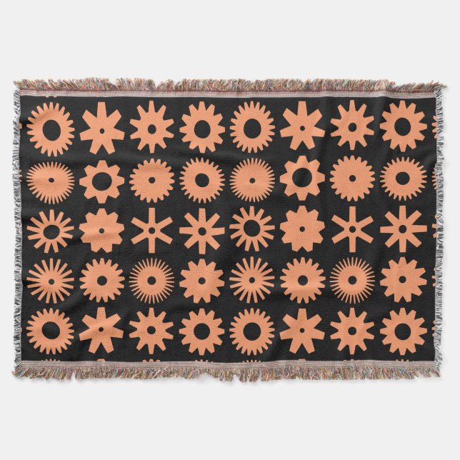 Manta Cogs - Pêssego em Preto (Frente)