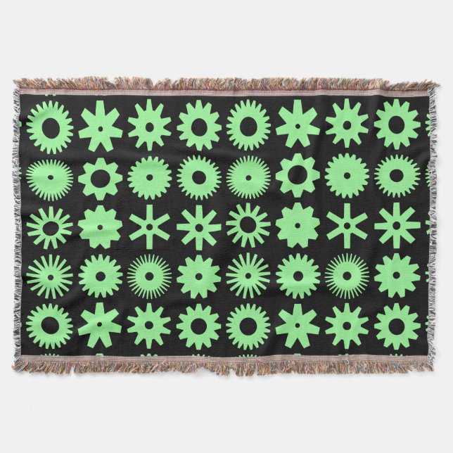 Manta Cogs - Verde mint em preto (Frente)