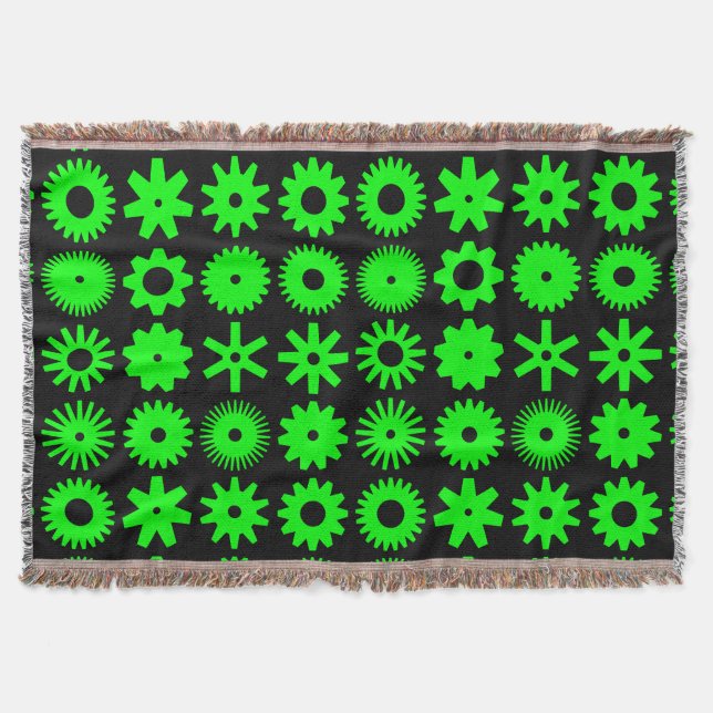 Manta Cogs - Verde no Preto (Frente)