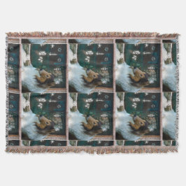 Manta Collie de Natal na Janela