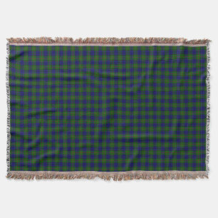 Manta Colquhoun tartan xadrez verde azul