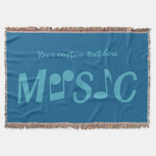Manta COR personalizada MÚSICA e borda de texto