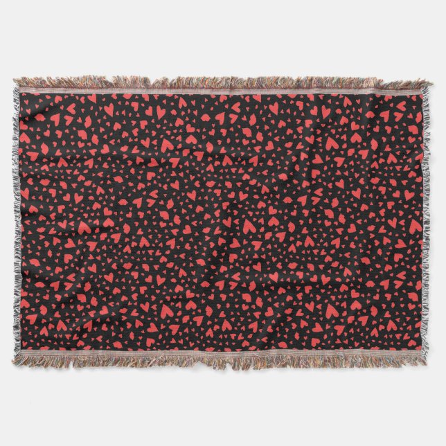 Manta Corações e beijos vermelhos (Frente)