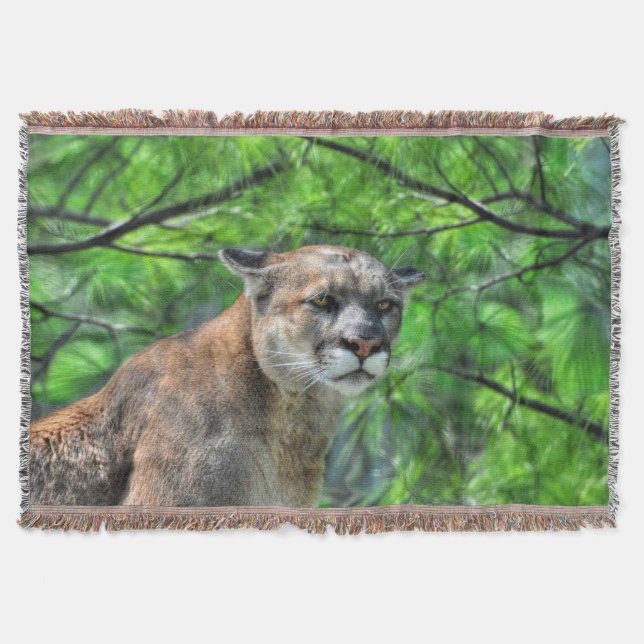 Manta Cougar Mountain Lion & Summer Pines (Frente)