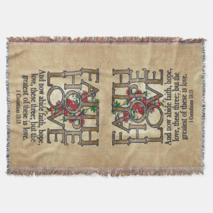 Manta Cristão elegante da escritura da bíblia do amor da