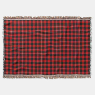 Manta Cunningham Tartan Red Xadrez Negra
