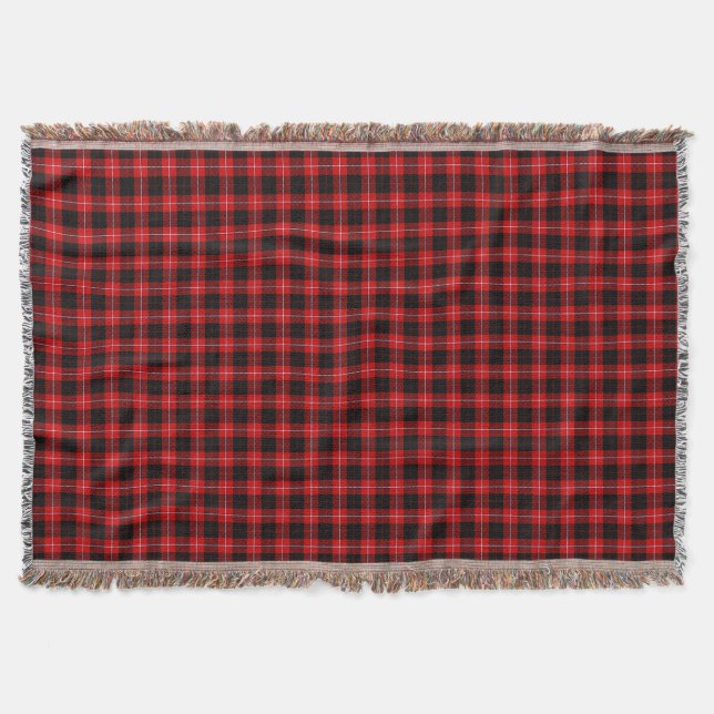 Manta Cunningham Tartan Red Xadrez Negra (Frente)