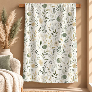 Manta de Flores Arco-íris em Aquarela Elegante Sag
