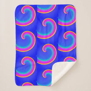 Manta de Onda de Arco-íris Mágico Rosa Roxo