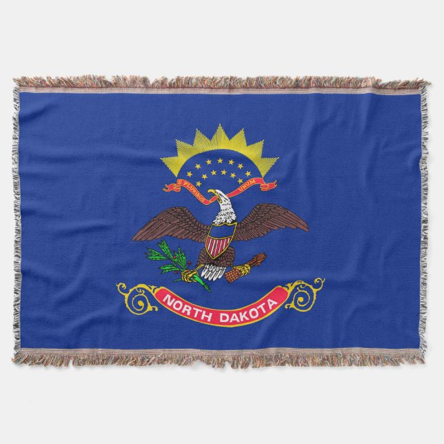 Manta Decor Design de Sinalizador do Estado de Dakota do (Frente)