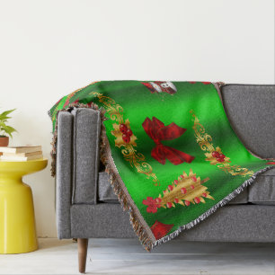 Manta Decorações de Natal Em Verde