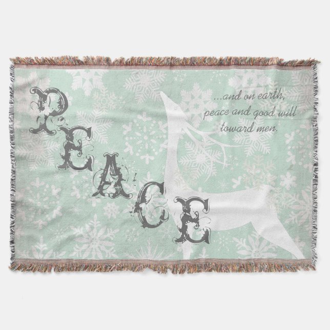 Manta Deer Peace e Good Will Folidy Throw (Frente)