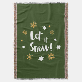 Manta "Deixe-o nevar!" Natal da caligrafia