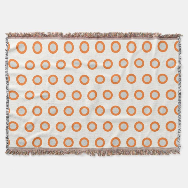 Manta Design de Retro do Círculo Laranja (Frente)