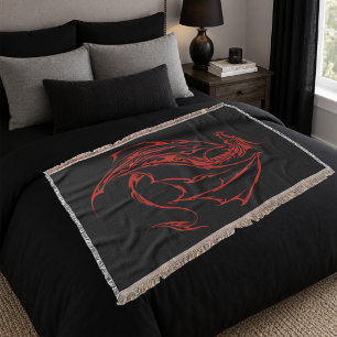 Manta Dragão tribal vermelho