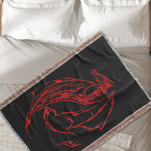 Manta Dragão tribal vermelho