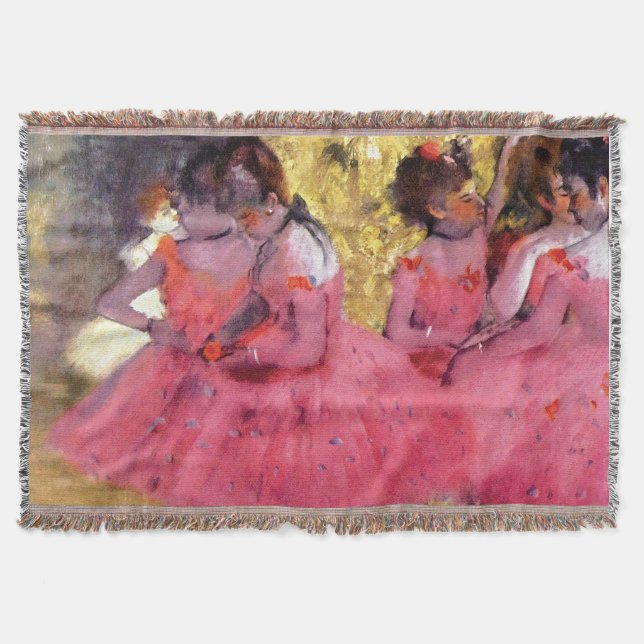 Manta Edgar Degas - Bailarinas em Rosa - Amante da Dança (Frente)