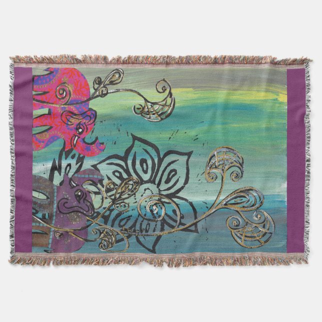 Manta Elefantes dos retalhos (Frente)