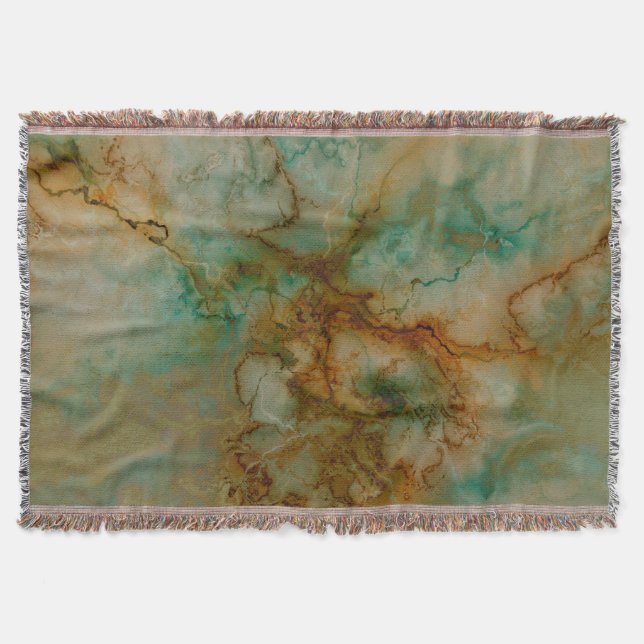 Manta Emerald Green e Copper Dourado Marble (Frente)