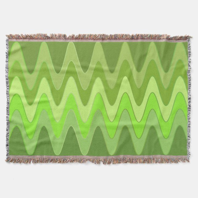 Manta Engraçado Sinus Waves verde + sua ideia (Frente)