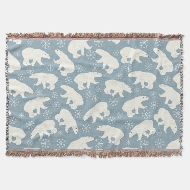 Manta Escuros Polares de inverno com um padrão perfeito  (Frente)