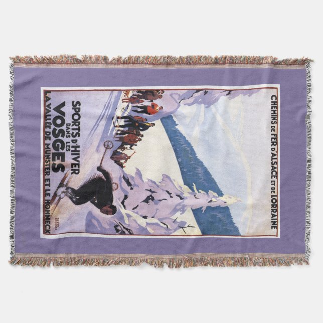 Manta Espectadores que olham o poster do esquiador (Frente)