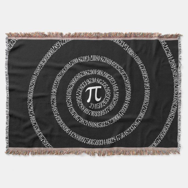 Manta Espiral para Pi no Decor Preto (Frente)