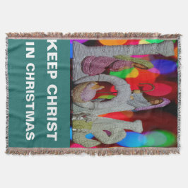 Manta Essência do Natal Com Amor da Cena da Natividade