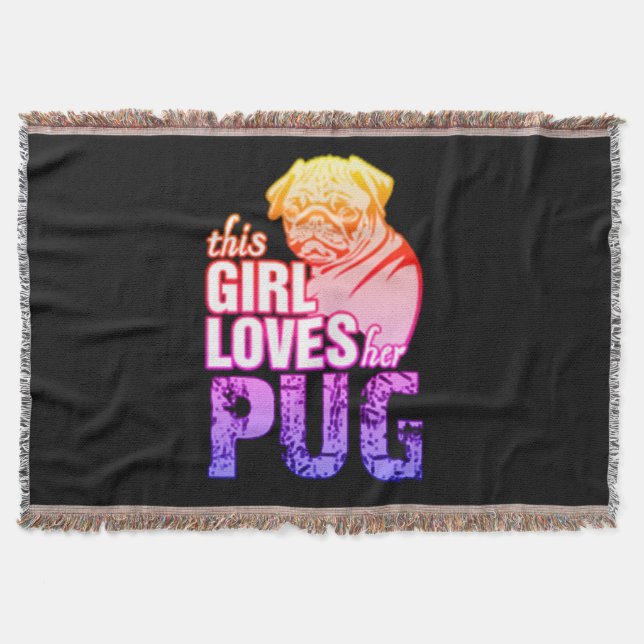 Manta Esta Garota Ama Seu Pug (Frente)