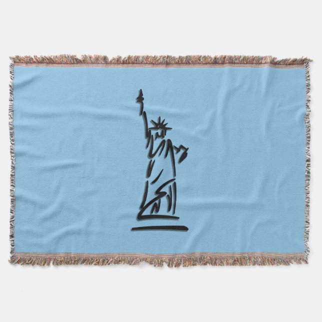 Manta Estátua da Liberdade Azul (Frente)