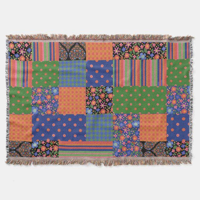 Manta Estilo de Arte do Chic Folk Throw (Frente)