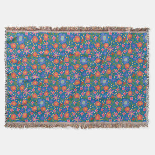 Manta Estilo de Arte do Folheto Chic Floral no Banheta A