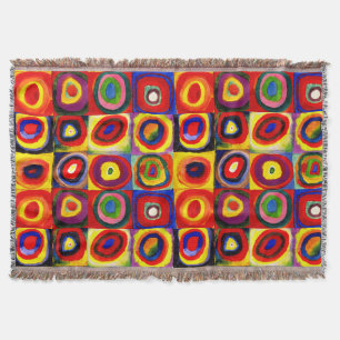 Manta Estudo de cor de Kandinsky Quadrados Círculos Arte