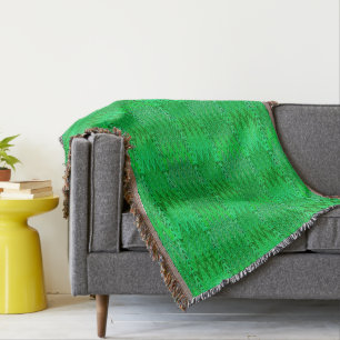 Manta Étnica Chevron Damask, Emerald e Verde limão
