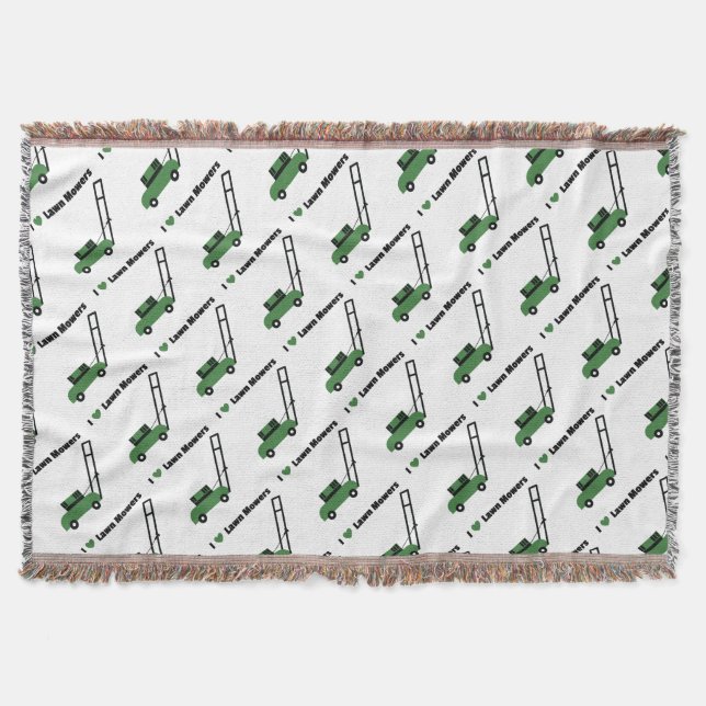 Manta Eu amo cortadores de relva (Frente)