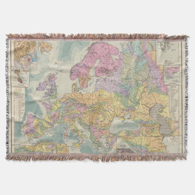 Manta Europa - mapa geológico de Europa (Frente)