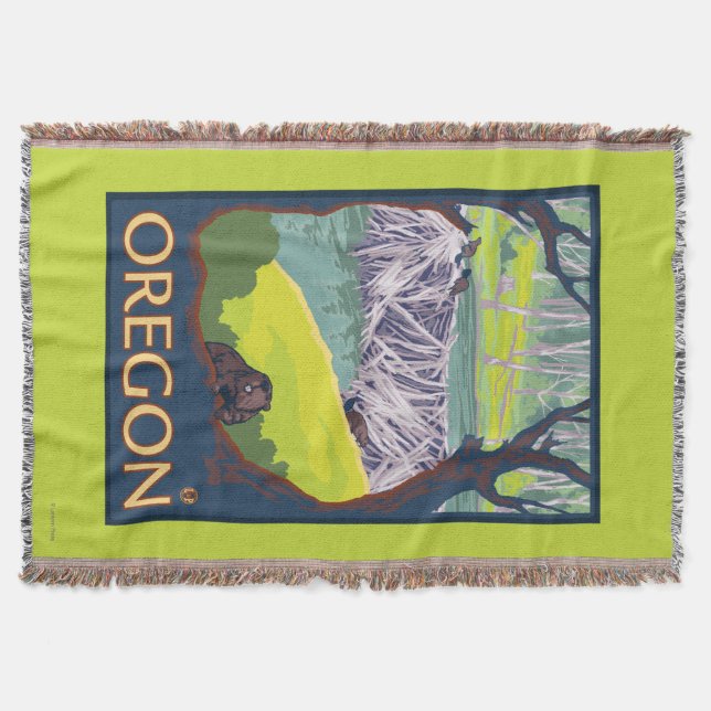 Manta Família dos castores (Frente)