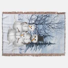 Manta Família Snowman
