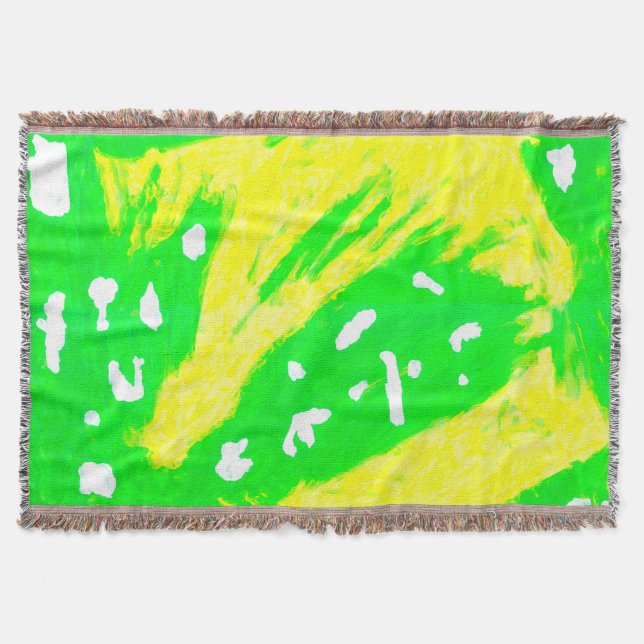 Manta Feliz Sentimento Jogar Em Branco (Frente)