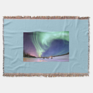 Manta Fita chique da aurora boreal do fulgor do jade das